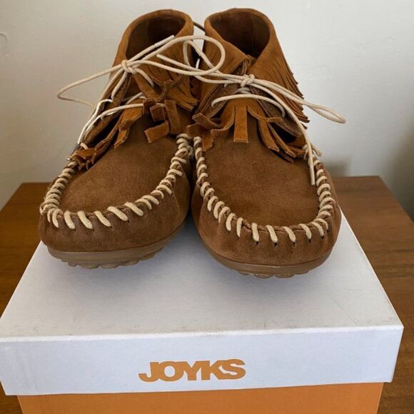 JOYKS “Moccasin” Italian Ankle Booties - Picture 1 of 6